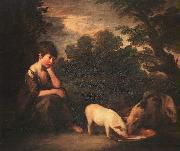 Thomas Gainsborough Girl with Pigs USA oil painting artist